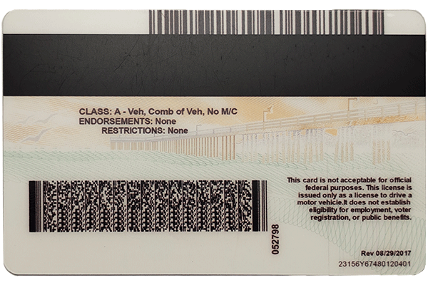 California Scannable CDL