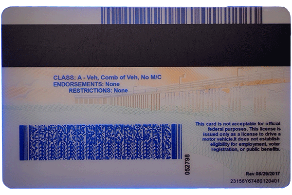 California Scannable CDL