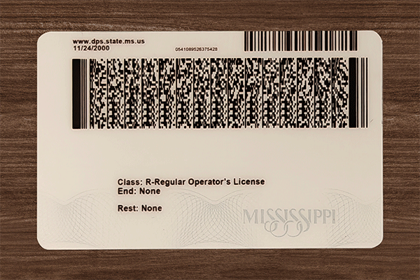 Mississippi Fake Dirvers Licence