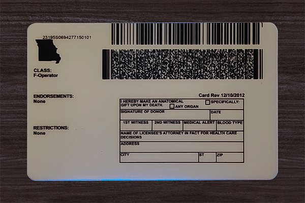 Missouri Fake Dirvers Licence