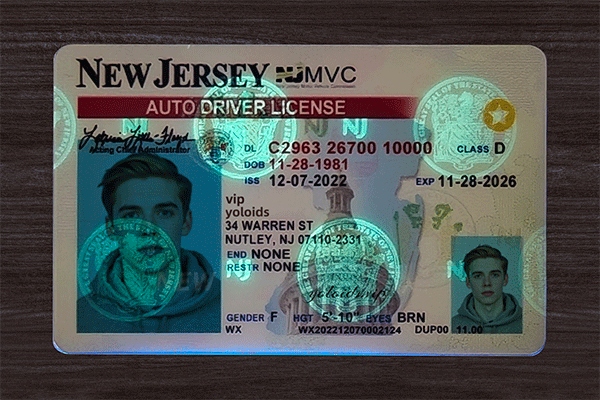 New Jersey Fake Dirvers Licence