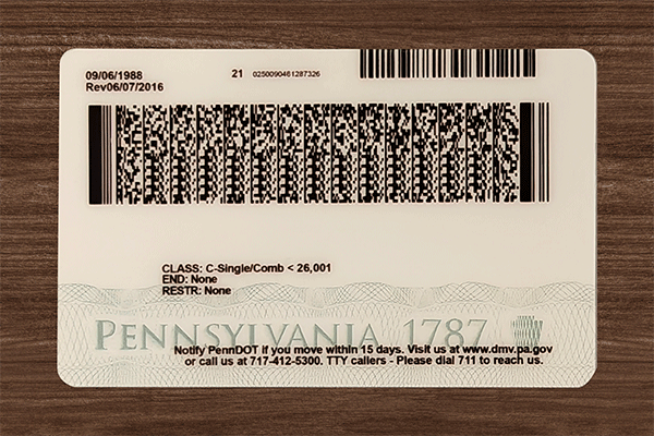 Pennsylvania Fake Dirvers Licence