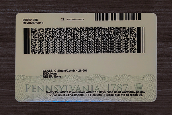 Pennsylvania Fake Dirvers Licence