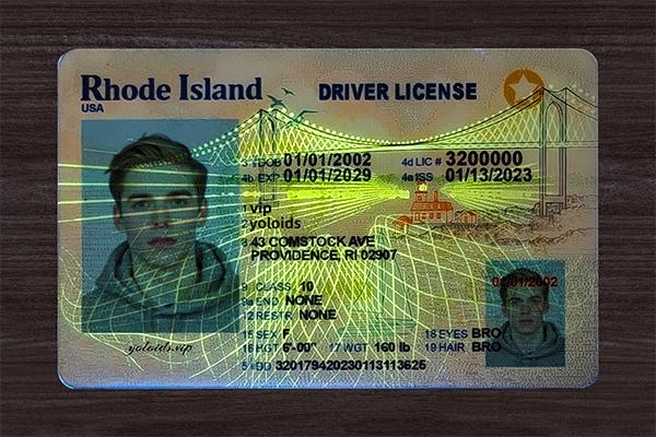 Rhode Island Fake Dirvers Licence
